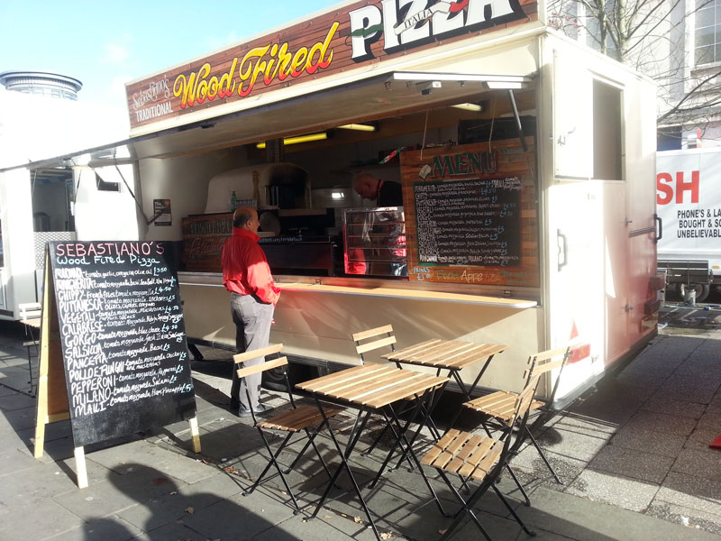 Mobile pizza van in Southampton