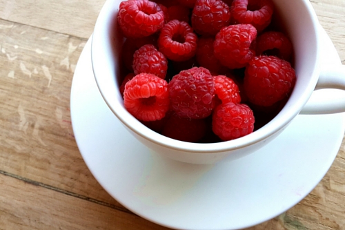 Raspberries in a cup -meeting the dietitian - week 9